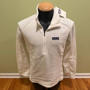 Women's Patagonia Micro D 1/4-Zip Fleece Pullover BIRCH WHITE  Size Medium